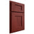 Shiloh Cabinetry Partial Overlay Heritage Cherry Plain Cut Red Door