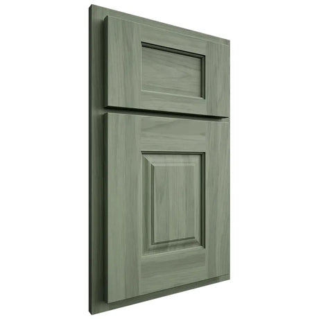 Shiloh Cabinetry Partial Overlay Heritage Hickory Plain Cut Moss Door
