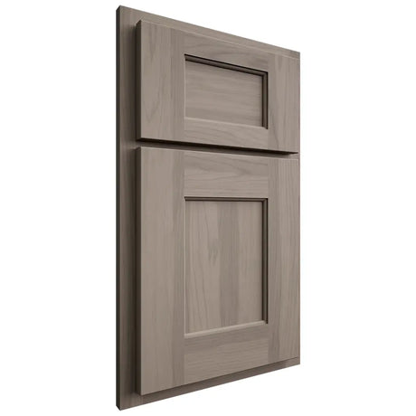 Shiloh Cabinetry Partial Overlay Heritage Hickory Plain Cut Sterling Door