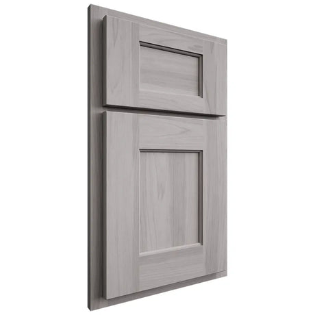 Shiloh Cabinetry Partial Overlay Heritage Hickory Plain Cut Stratus Door
