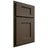 Shiloh Cabinetry Partial Overlay Heritage Maple Plain Cut Perfect Brown Door