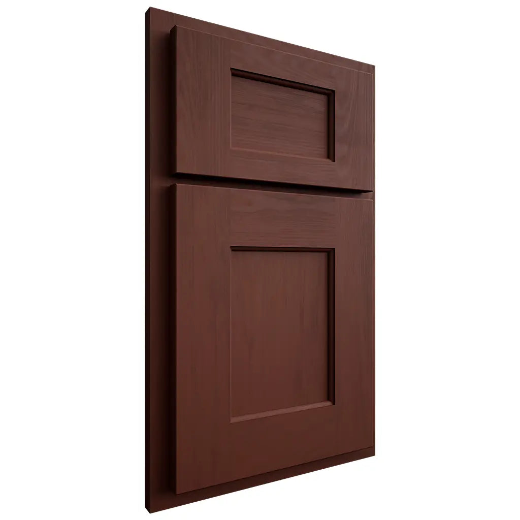 Shiloh Cabinetry Partial Overlay Heritage Maple Plain Cut Sable Door
