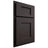 Shiloh Cabinetry Partial Overlay Heritage Poplar Plain Cut Carbon Door