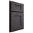 Shiloh Cabinetry Partial Overlay Heritage Red Oak Plain Cut Harbor Door