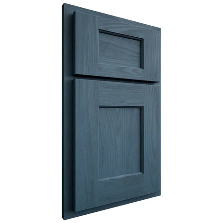 Shiloh Cabinetry Partial Overlay Heritage Red Oak Plain Cut Hudson Door