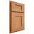 Shiloh Cabinetry Partial Overlay Heritage Red Oak Plain Cut Medium Door
