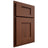 Shiloh Cabinetry Partial Overlay Heritage Walnut Plain Cut Rye Door