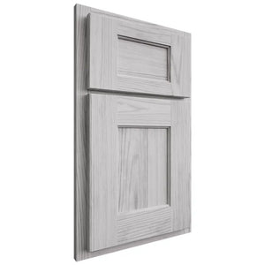 Shiloh Cabinetry Partial Overlay Heritage Walnut Plain Cut Stratus Door