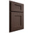 Shiloh Cabinetry Partial Overlay Heritage White Oak Plain Cut Dusk Door