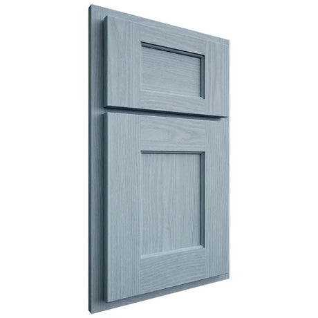 Shiloh Cabinetry Partial Overlay Heritage White Oak Plain Cut Sky Door