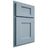 Shiloh Cabinetry Partial Overlay Heritage White Oak Rift Cut Sky Door