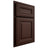 Shiloh Cabinetry Partial Overlay Kendall Alder Plain Cut Umber Door