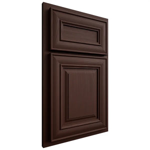 Shiloh Cabinetry Partial Overlay Kendall Alder Plain Cut Umber Door