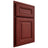 Shiloh Cabinetry Partial Overlay Kendall Cherry Plain Cut Red Door