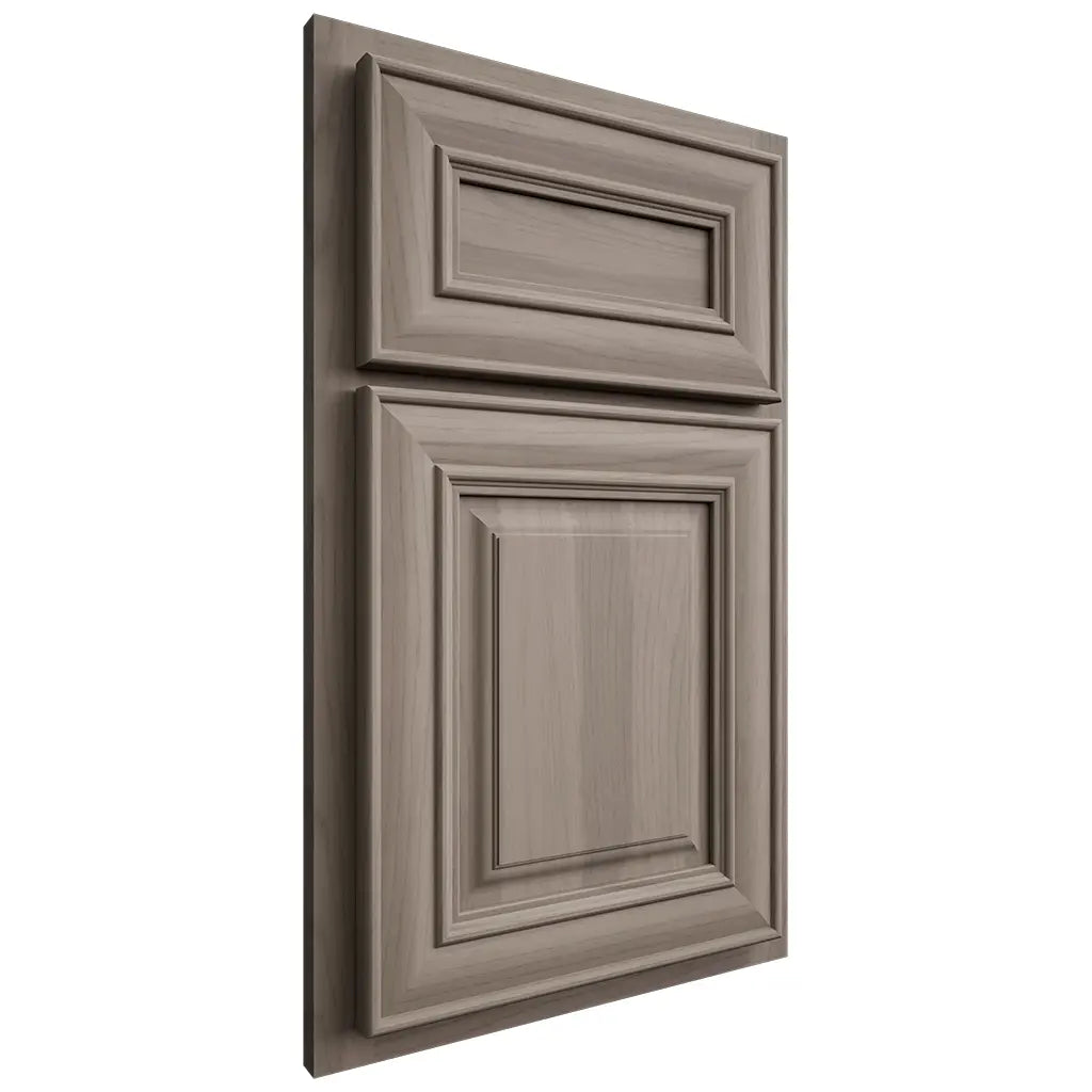 Shiloh Cabinetry Partial Overlay Kendall Hickory Plain Cut Sterling Door