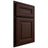 Shiloh Cabinetry Partial Overlay Kendall Maple Plain Cut Cocoa Door