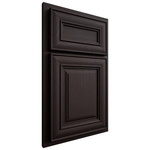 Shiloh Cabinetry Partial Overlay Kendall Maple Plain Cut Espresso Door