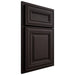 Shiloh Cabinetry Partial Overlay Kendall Maple Plain Cut Espresso Door