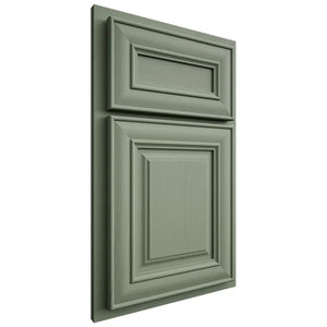 Shiloh Cabinetry Partial Overlay Kendall Poplar Plain Cut Moss Door