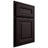 Shiloh Cabinetry Partial Overlay Kendall Red Oak Plain Cut Espresso Door