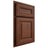 Shiloh Cabinetry Partial Overlay Kendall Walnut Plain Cut Rye Door