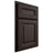 Shiloh Cabinetry Partial Overlay Kendall White Oak Plain Cut Morel Door