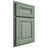 Shiloh Cabinetry Partial Overlay Kendall White Oak Plain Cut Moss Door