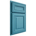 Shiloh Cabinetry Partial Overlay Kendall White Oak Quarter Sawn Aqua Door