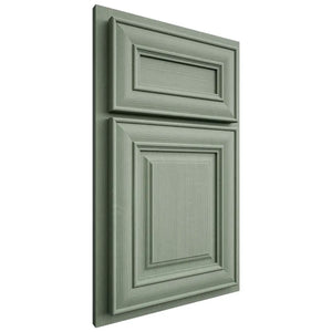 Shiloh Cabinetry Partial Overlay Kendall White Oak Quarter Sawn Moss Door