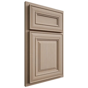 Shiloh Cabinetry Partial Overlay Kendall White Oak Quarter Sawn Straw Door