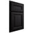 Shiloh Cabinetry Partial Overlay Kendall White Oak Rift Cut Ink Door