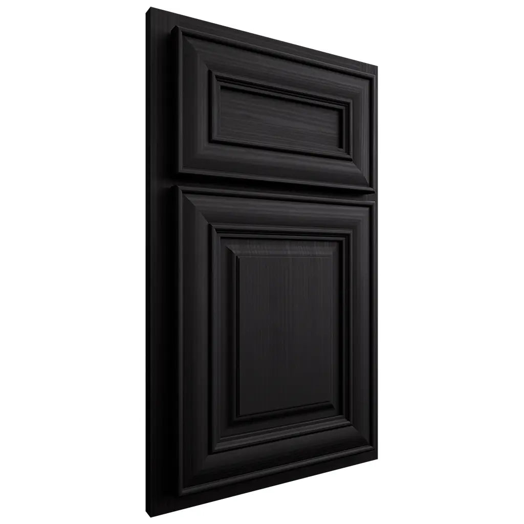 Shiloh Cabinetry Partial Overlay Kendall White Oak Rift Cut Ink Door