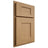 Shiloh Cabinetry Partial Overlay Lancaster Alder Plain Cut Natural Door