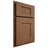 Shiloh Cabinetry Partial Overlay Lancaster Alder Plain Cut Walnut Door