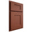 Shiloh Cabinetry Partial Overlay Lancaster Maple Plain Cut Cayenne Door