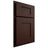 Shiloh Cabinetry Partial Overlay Lancaster Maple Plain Cut Cocoa Door