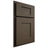 Shiloh Cabinetry Partial Overlay Lancaster Maple Plain Cut Perfect Brown Door