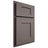 Shiloh Cabinetry Partial Overlay Lancaster Poplar Plain Cut Heatherstone Door