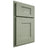 Shiloh Cabinetry Partial Overlay Lancaster Red Oak Plain Cut Moss Door