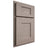 Shiloh Cabinetry Partial Overlay Lancaster Red Oak Plain Cut Sterling Door