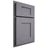 Shiloh Cabinetry Partial Overlay Lancaster White Oak Plain Cut Cadet Door