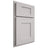 Shiloh Cabinetry Partial Overlay Lancaster White Oak Plain Cut Cotton Door