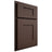 Shiloh Cabinetry Partial Overlay Lancaster White Oak Plain Cut Dusk Door