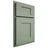 Shiloh Cabinetry Partial Overlay Lancaster White Oak Plain Cut Moss Door