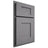 Shiloh Cabinetry Partial Overlay Lancaster White Oak Plain Cut Sterling Door