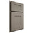 Shiloh Cabinetry Partial Overlay Lancaster White Oak Plain Cut Thyme Door