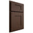 Shiloh Cabinetry Partial Overlay Lancaster White Oak Quarter Sawn Braun Door