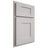 Shiloh Cabinetry Partial Overlay Lancaster White Oak Rift Cut Cotton Door