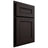Shiloh Cabinetry Partial Overlay Landes Alder Plain Cut Espresso Door