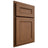 Shiloh Cabinetry Partial Overlay Landes Alder Plain Cut Walnut Door